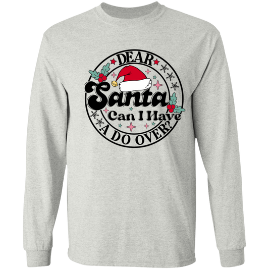 Santa, Can I Have a Do Over? Funny Santa Hat Christmas Sweatshirt, Humorous Christmas Gift, Unique Holiday Sweater,